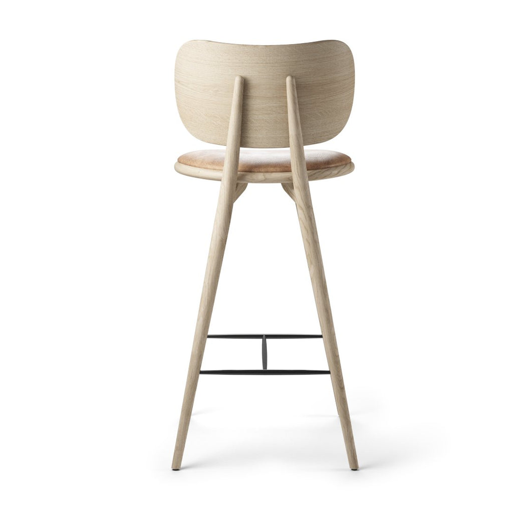 The High Stool Backrest 74 cm, Matt Lacq Oak