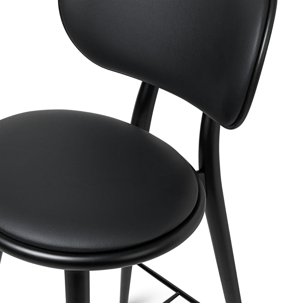 The High Stool Backrest 74 cm, Black Beech