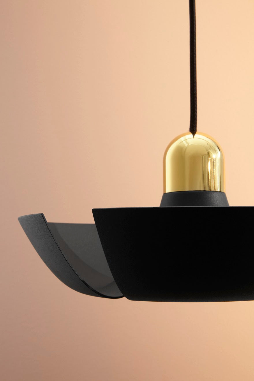 CYCNUS Pendant, Ø30, Black/Gold