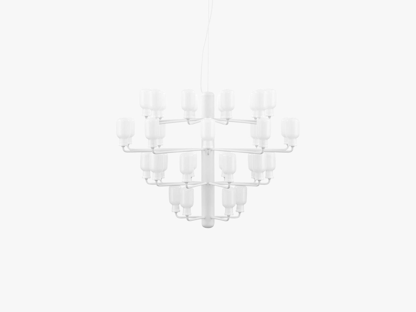 Amp Chandelier Large, White/White