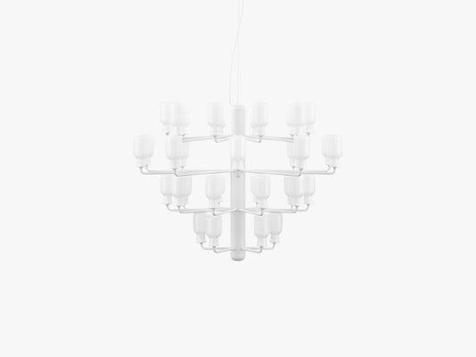 Amp Chandelier Large, White/White