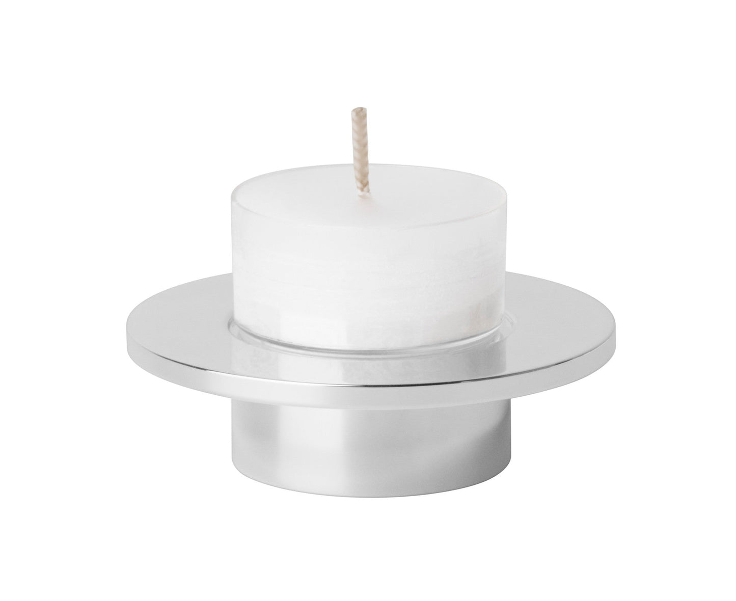Louise Candleholder, Silver Plated Single