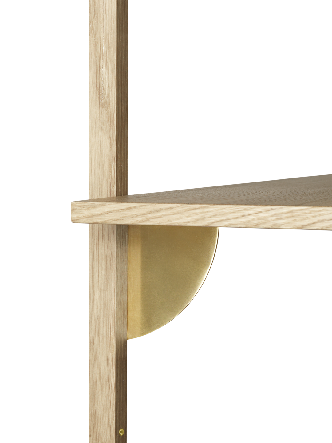 Sector Shelf S/N - Oak - Brass
