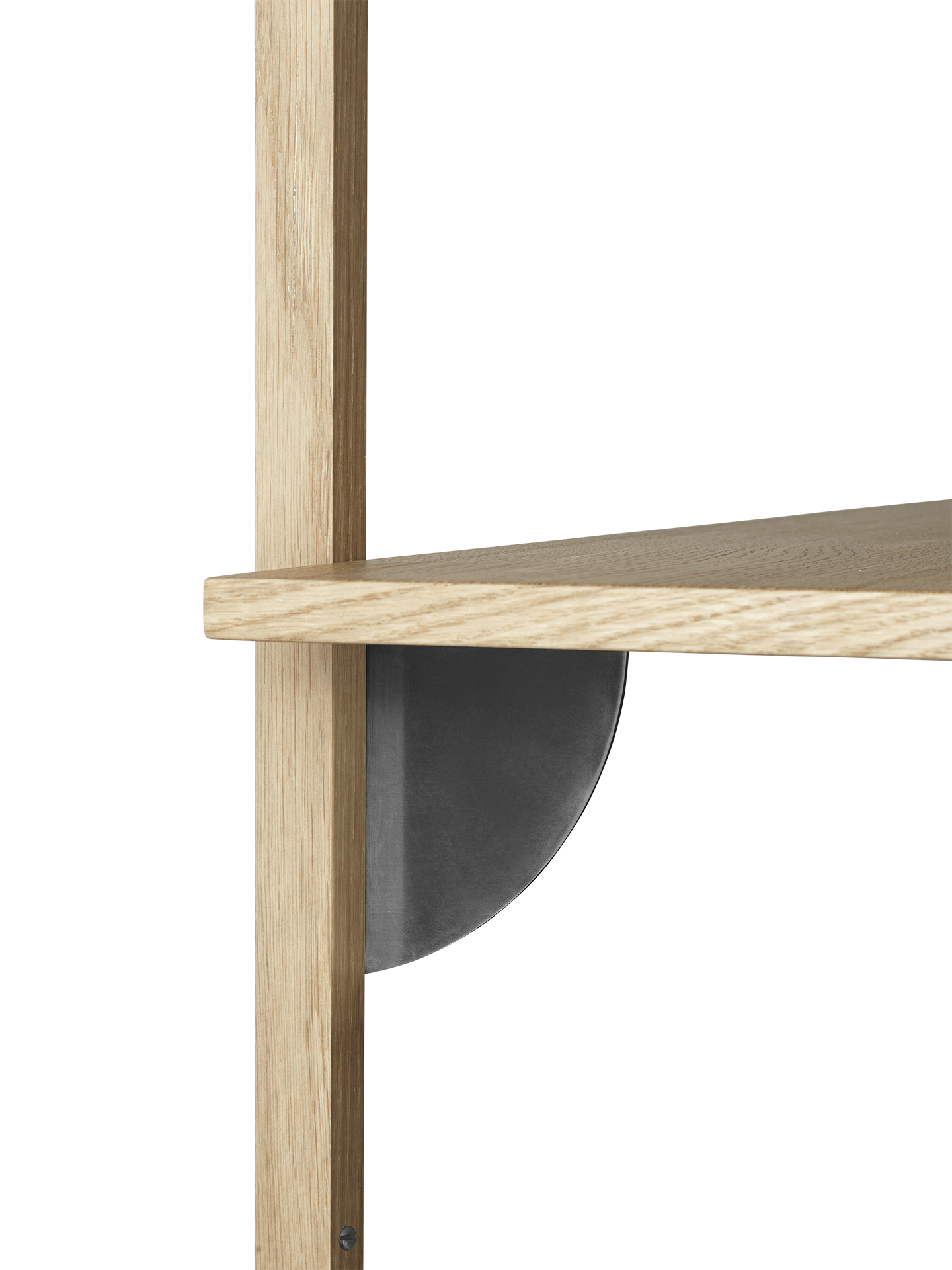 Sector Shelf T/W - Oak - Black Brass