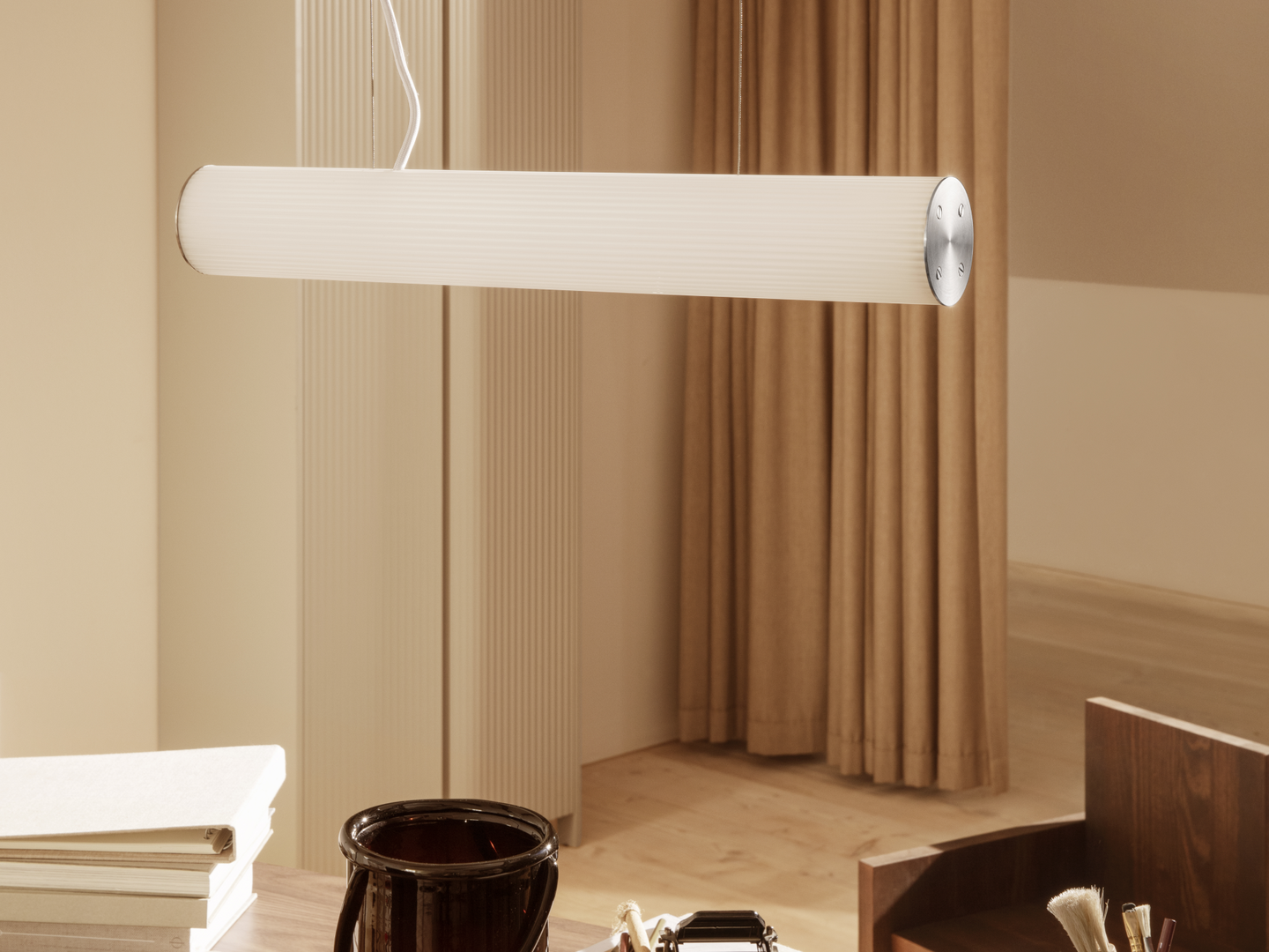 Vuelta Pendant 60, White/Stainless Steel