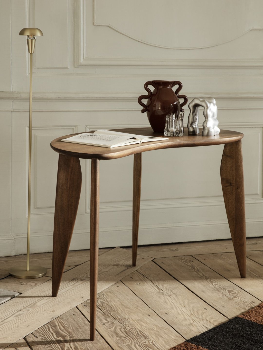 Verso Table Vase, Black w brown splash