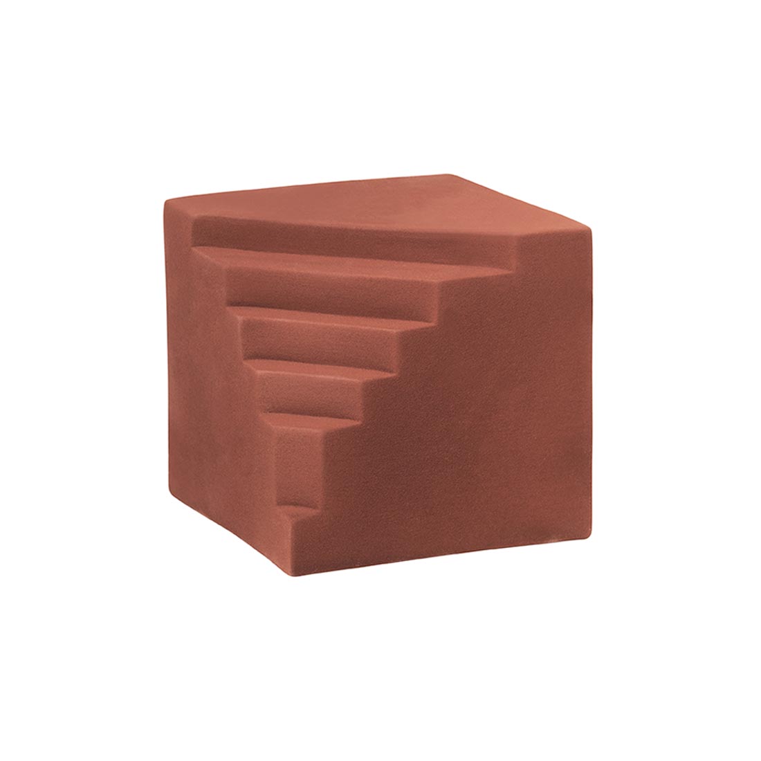 Stair Sculpture, Red Engobe/Terracotta