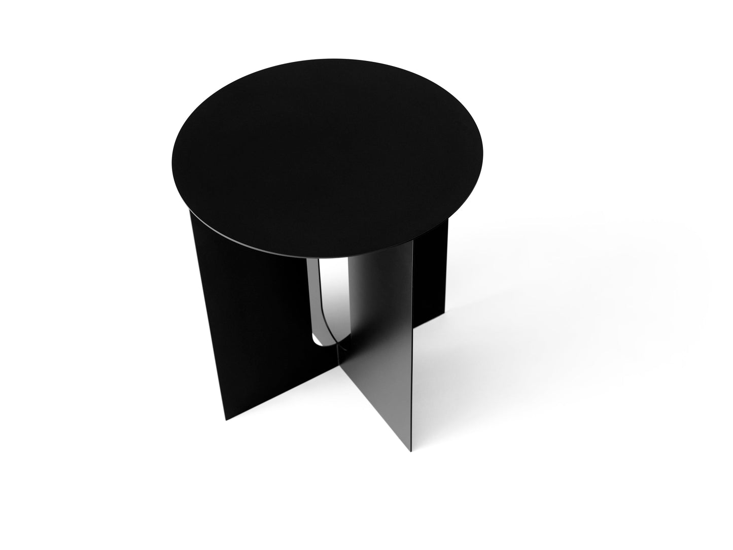 Androgyne Side Table Steel Base, Black