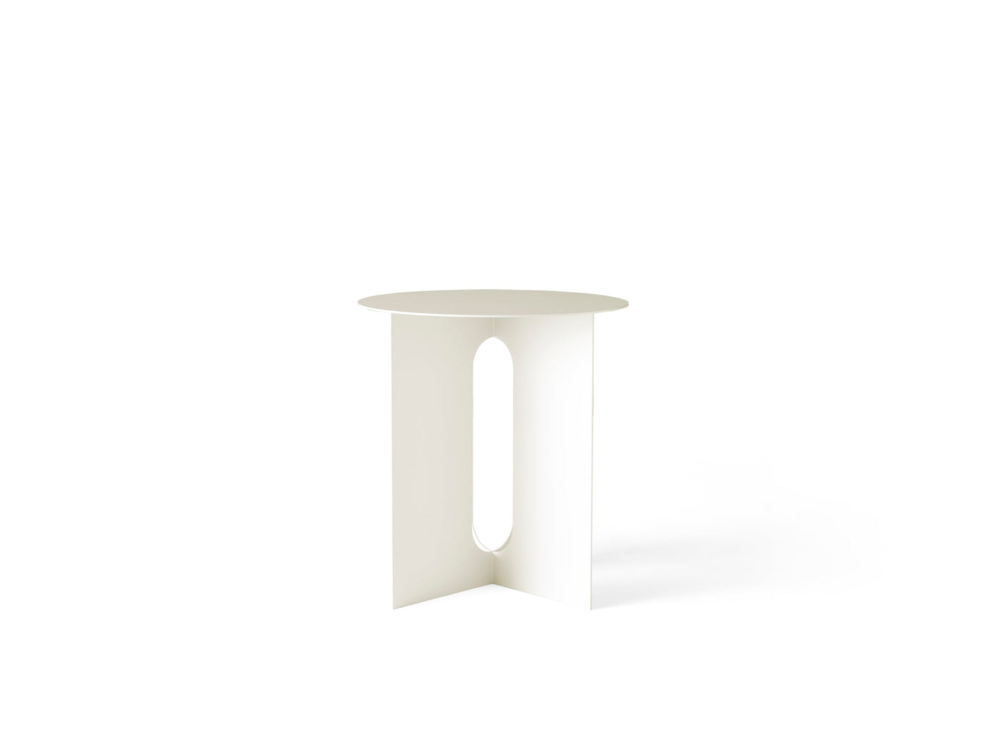 Androgyne Side Table Steel Base, Ivory