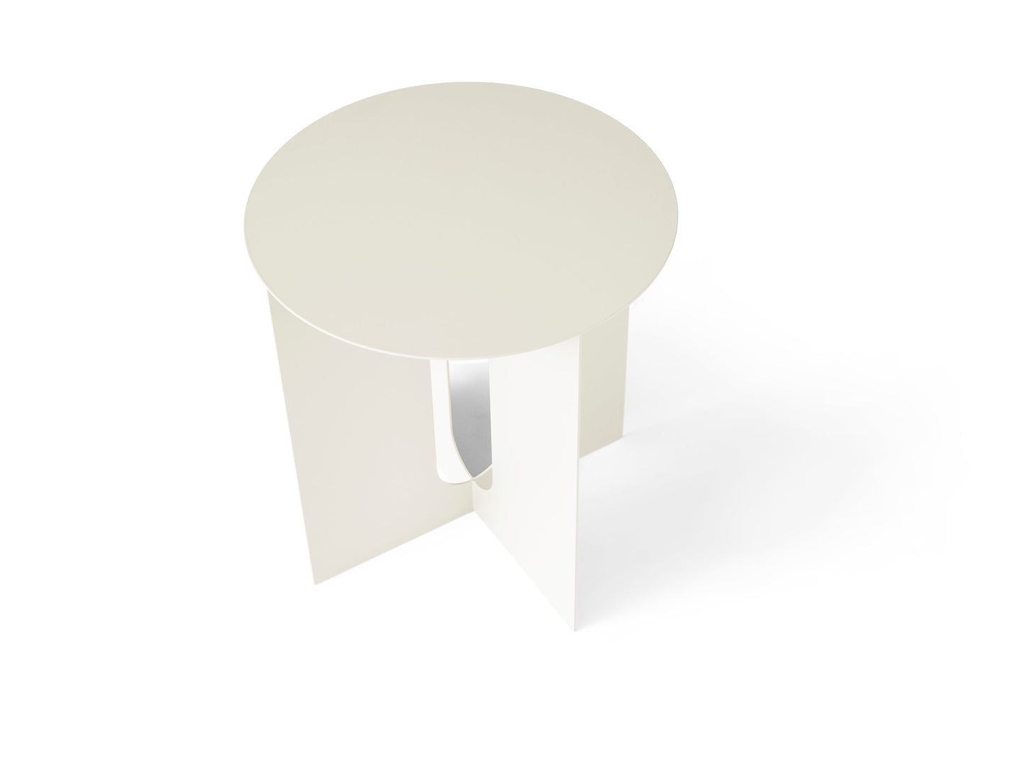 Androgyne Side Table Steel Base, Ivory