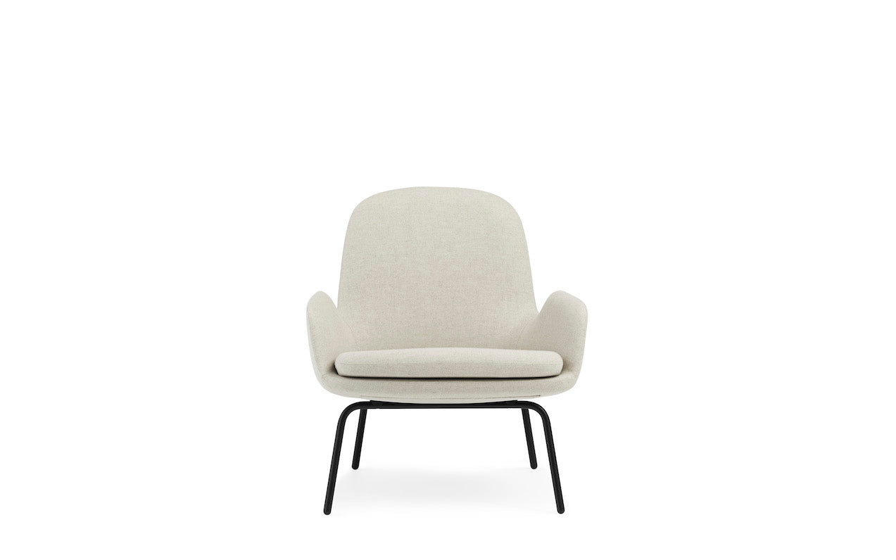Era Lounge Chair Low, Steel & Chrome Main Line Flax