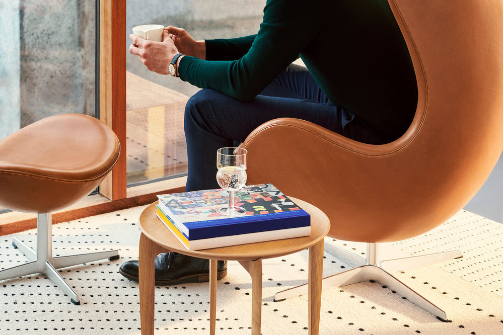 Foldable Tray Table, Oak - Ø45