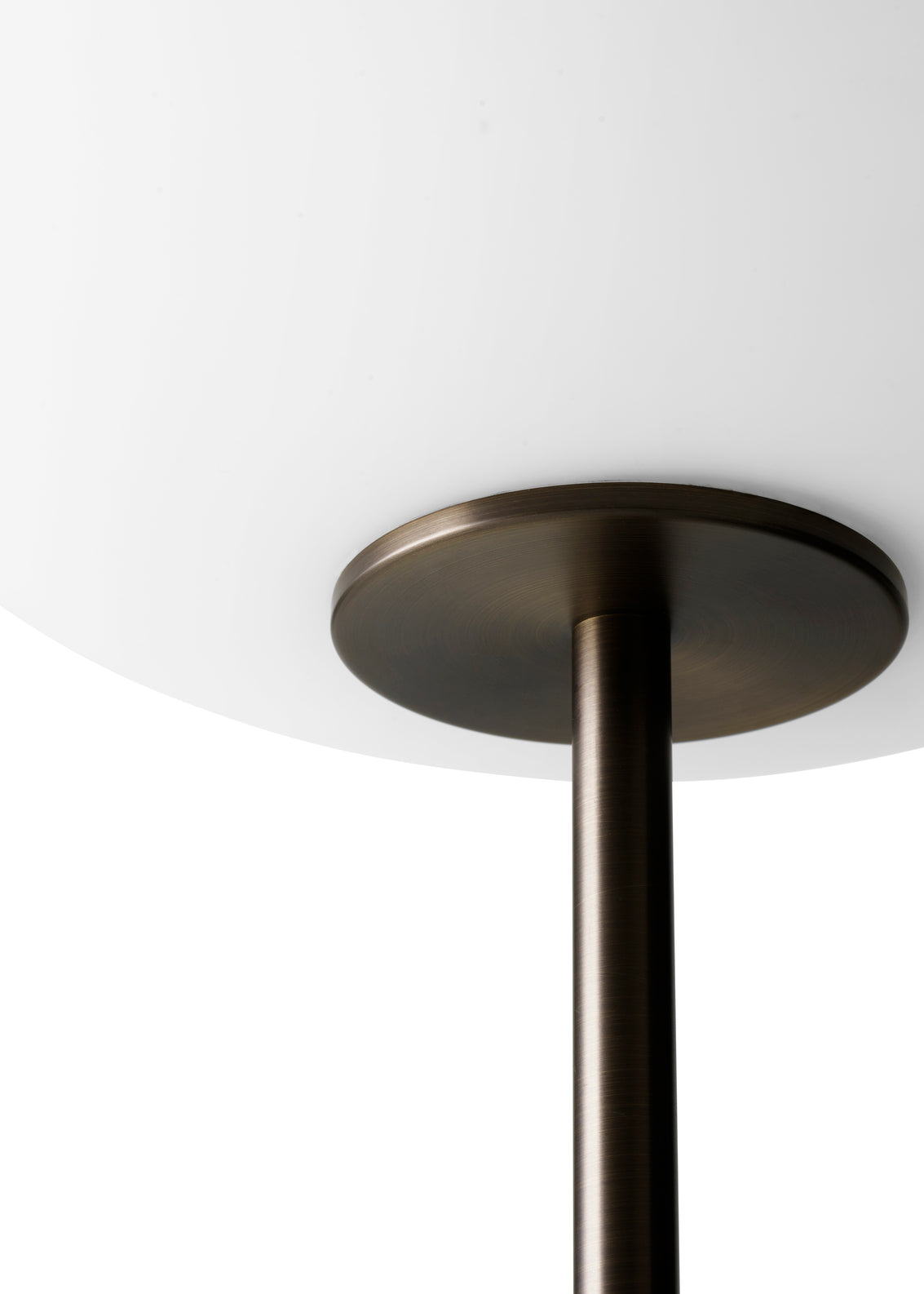 JWDA Floor Lamp, White Marble/Bronzed Brass