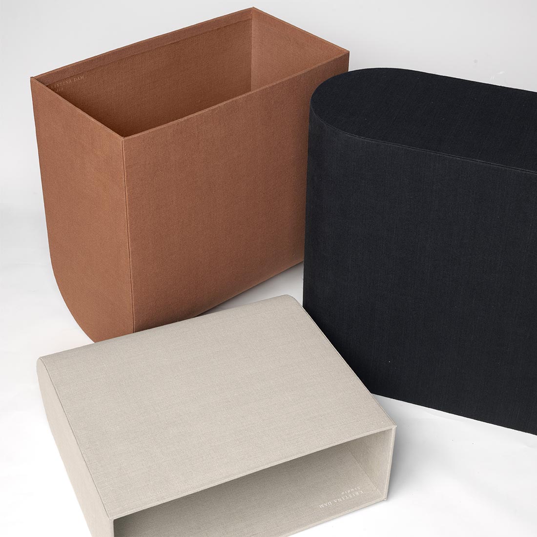 Curved Box - Medium, Burnt Brown