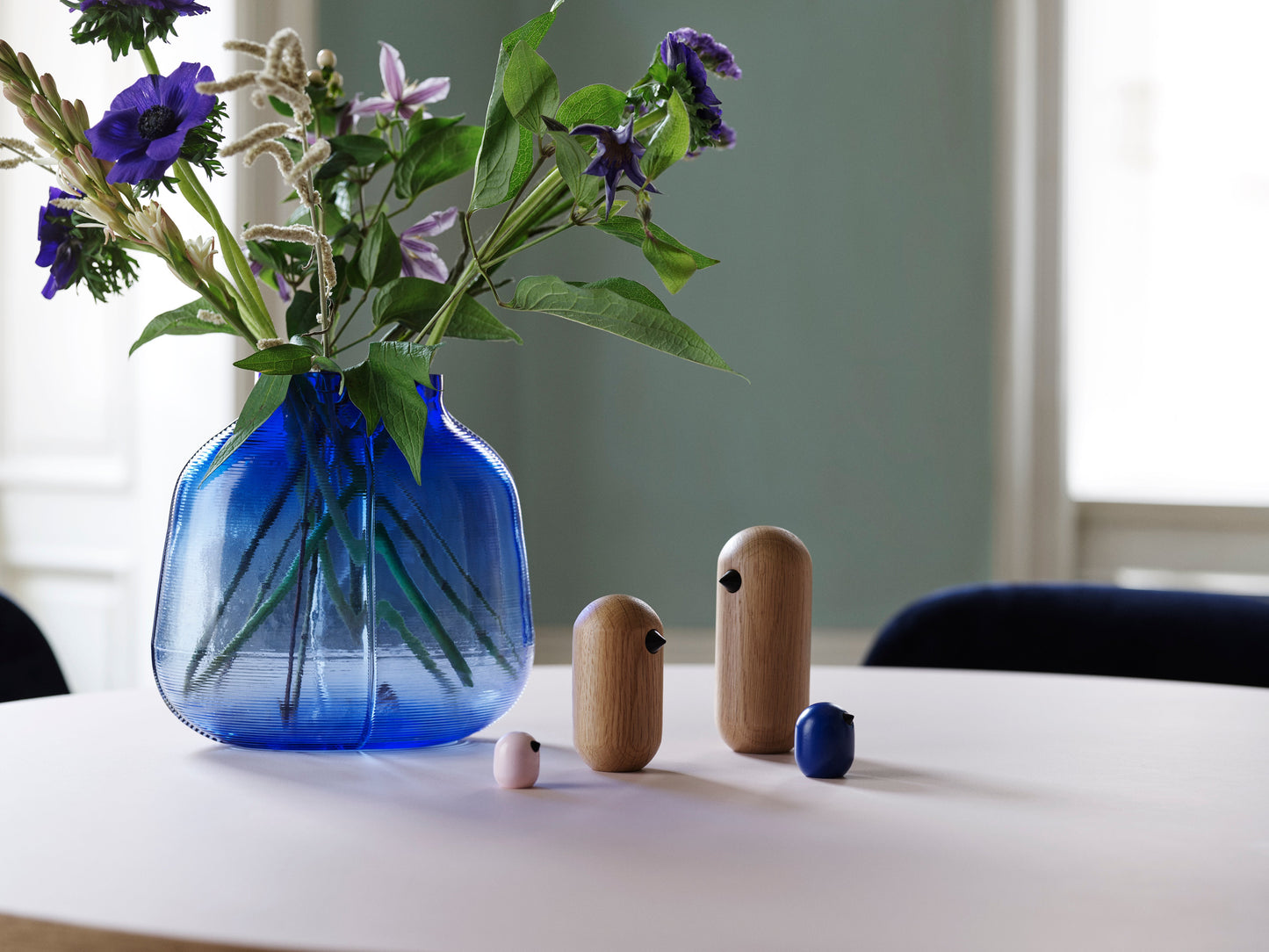 Step Vase H23 cm, Blue