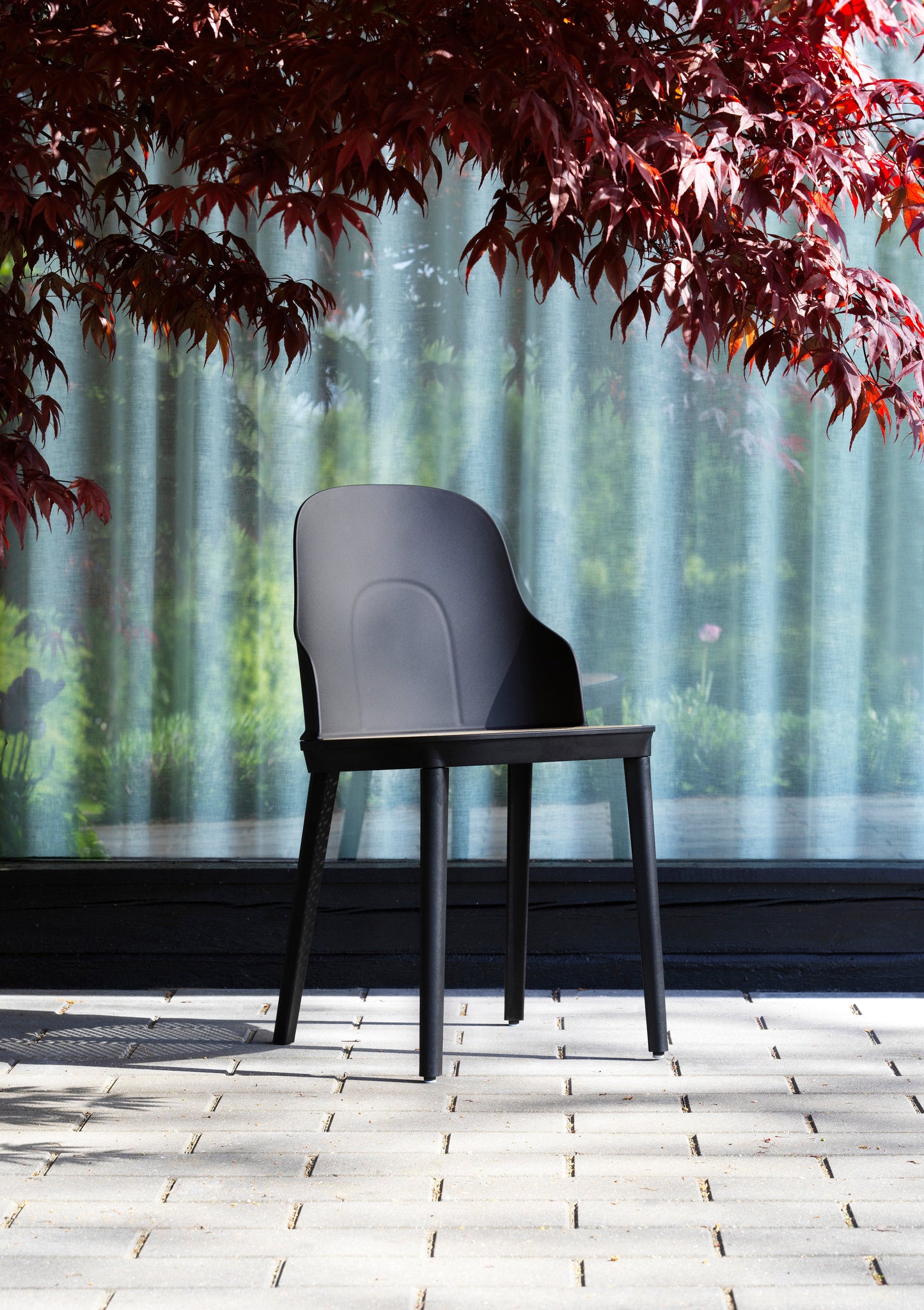 Allez Chair Molded wicker, Black