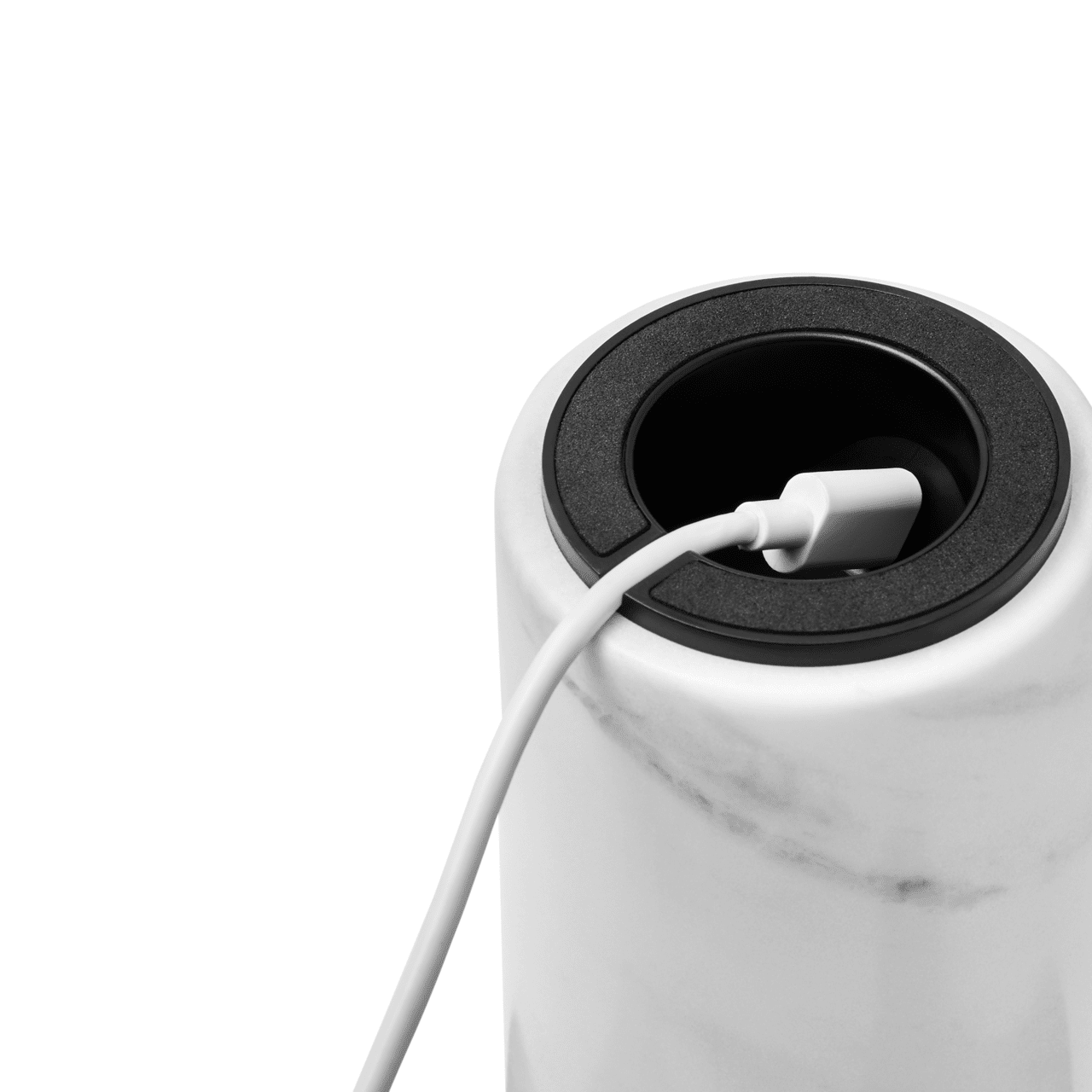 Kizu Table Lamp - Portable, White Marble