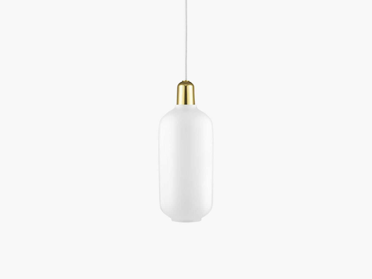 Amp Lamp Large Brass, White/Brass