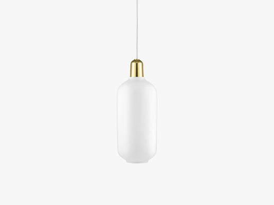 Amp Lamp Large Brass, White/Brass