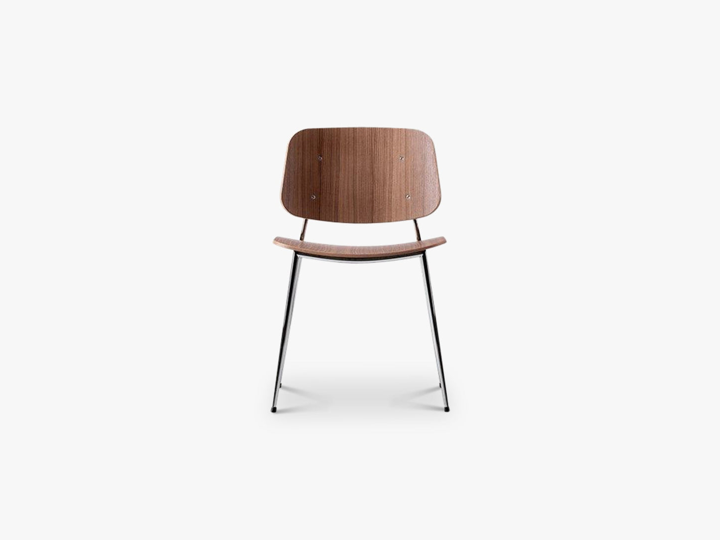 Søborg Metal Chair, Walnut Steel