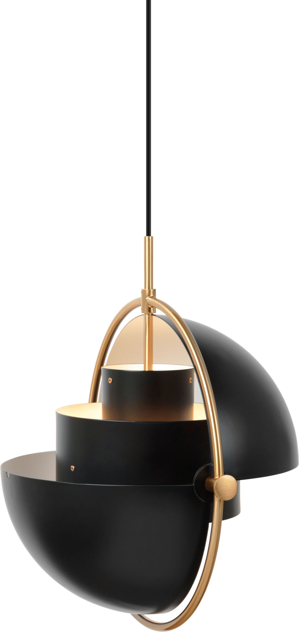 Multi-Lite Pendant - Ø36 - Brass Base, Charcoal Black