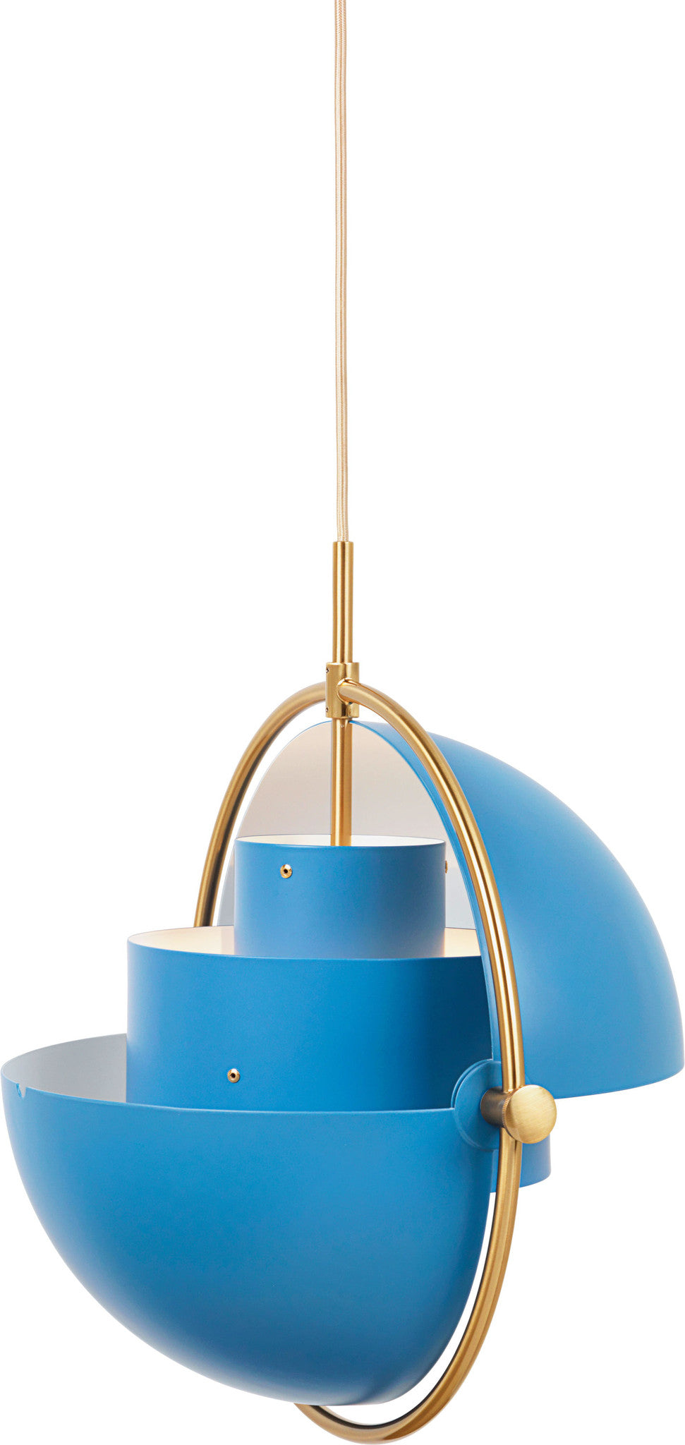 Multi-Lite Pendant - Ø36 - Brass Base, Blue