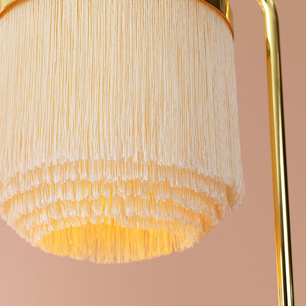Fringe Floor Lamp, Cream white