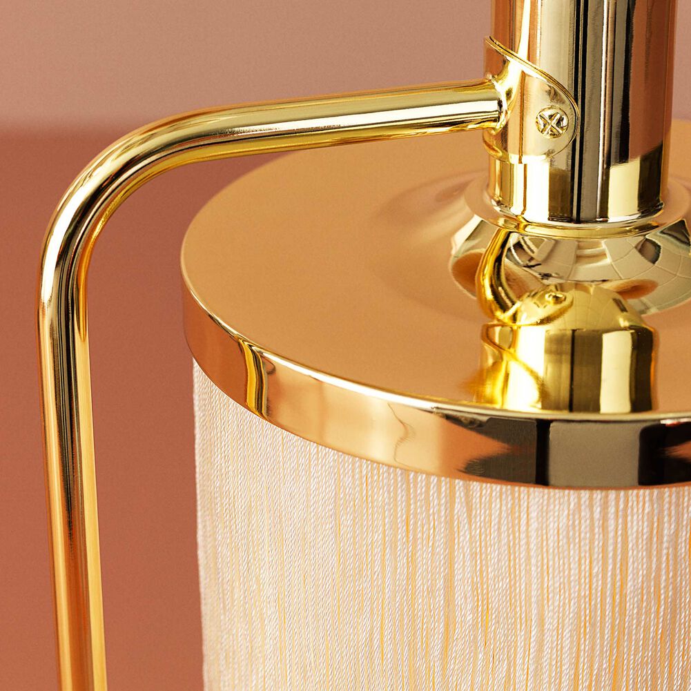 Fringe Table Lamp, Cream white