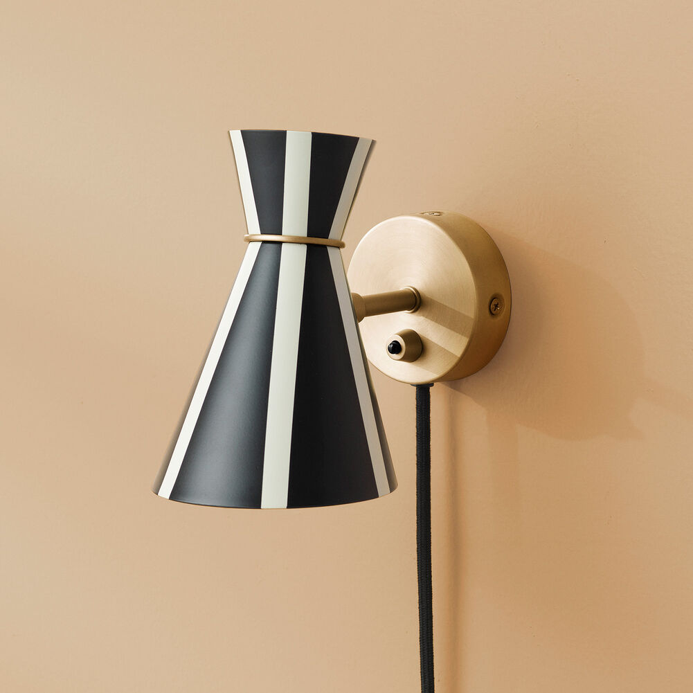 Bloom Stripe Wall Lamp, Black noir/Warm white