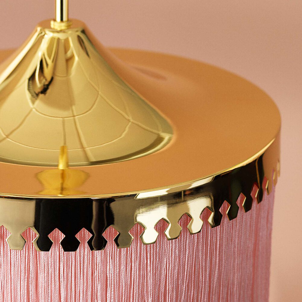 Fringe Pendant Ø20, Pale pink