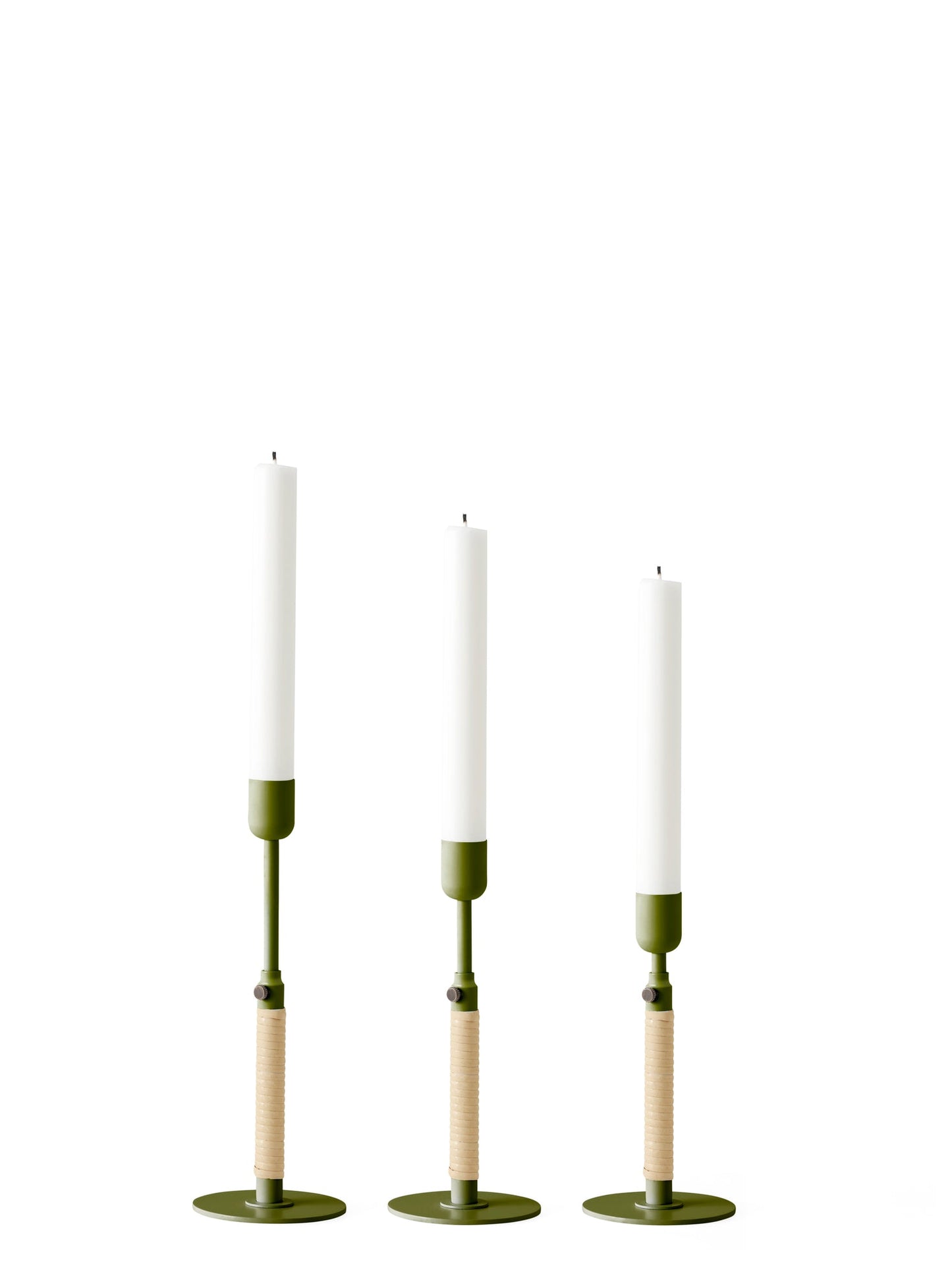 Duca Candleholder, Olive Green