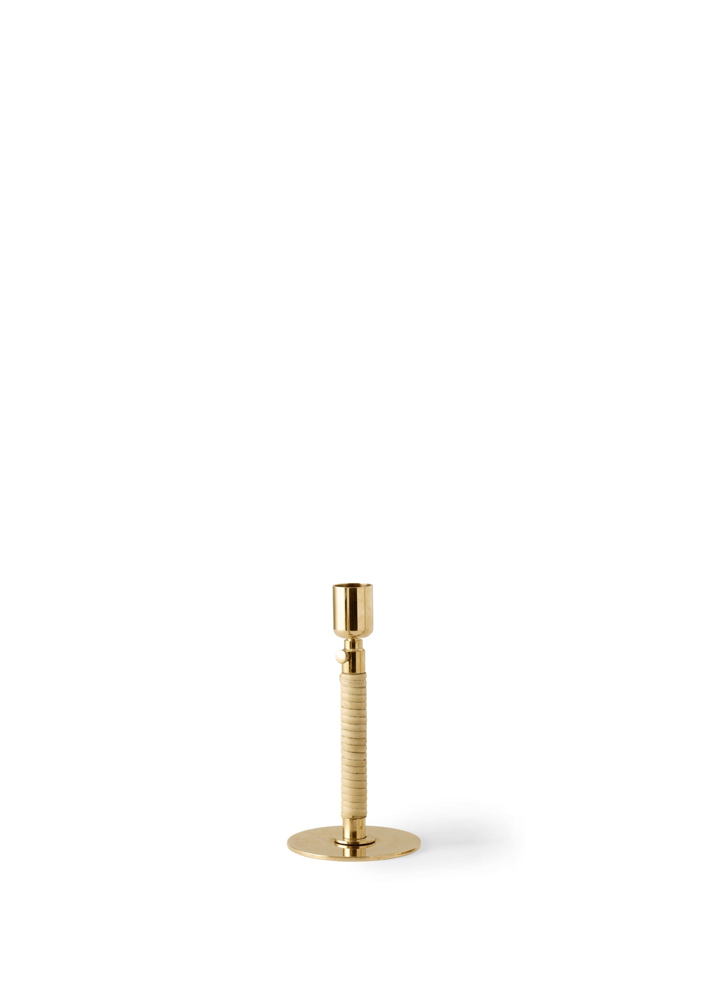 Duca Candleholder, Polished Brass