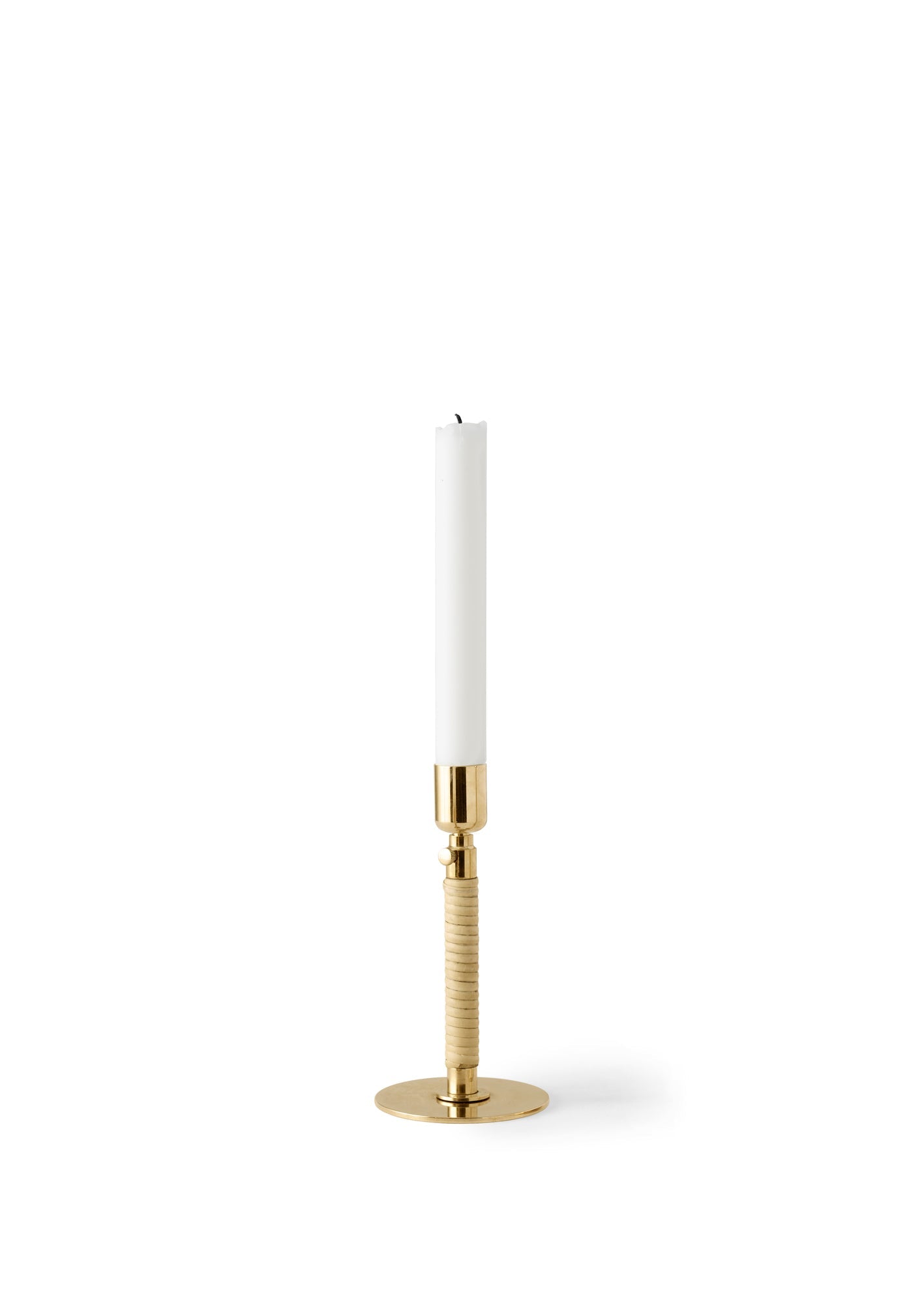 Duca Candleholder, Polished Brass