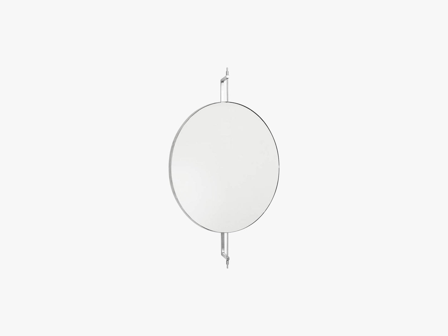 Rotating Mirror, Steel Brushed Steel