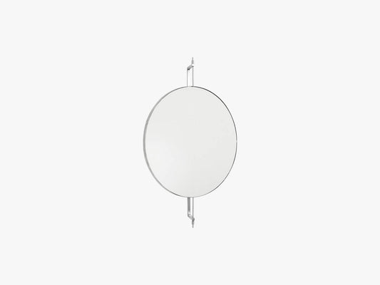 Rotating Mirror, Steel Brushed Steel