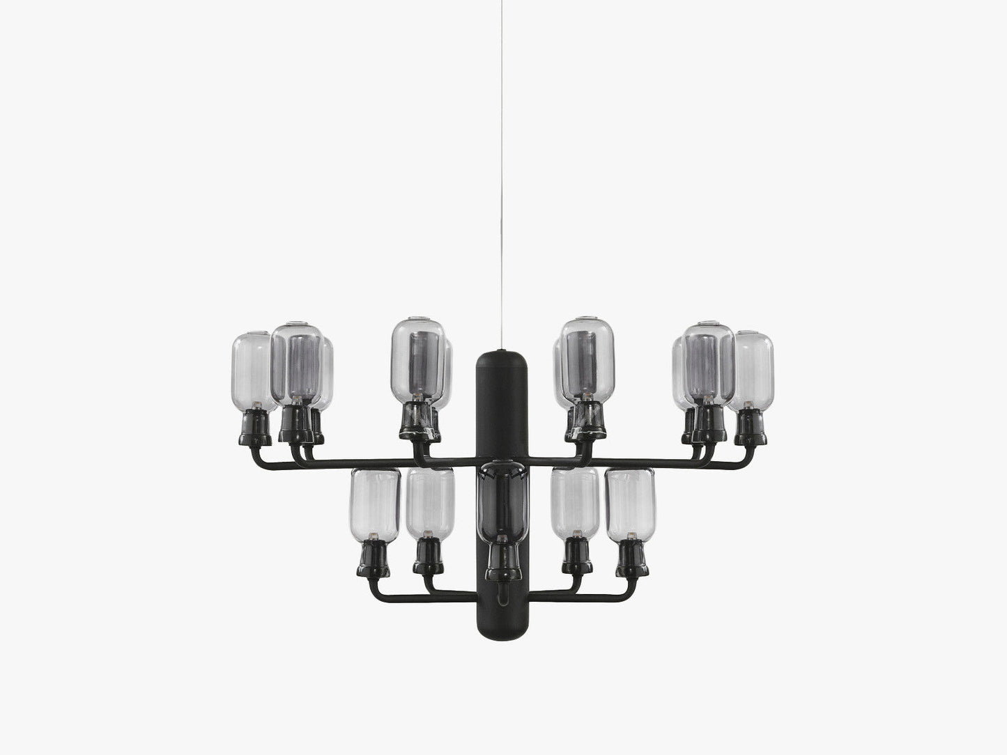 Amp Chandelier, Smoke/Black - Small