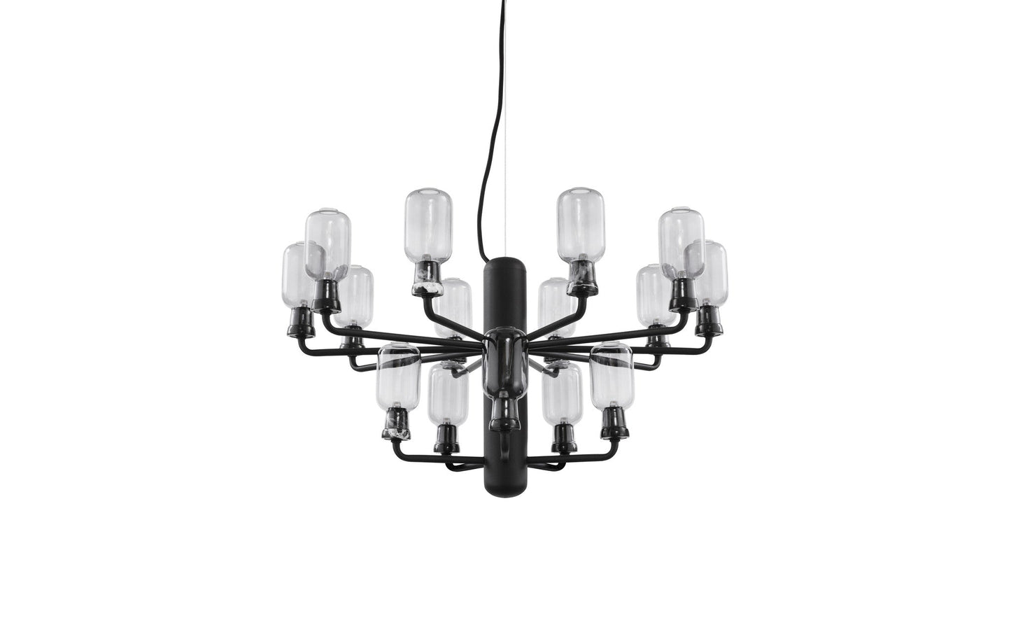 Amp Chandelier, Smoke/Black - Small