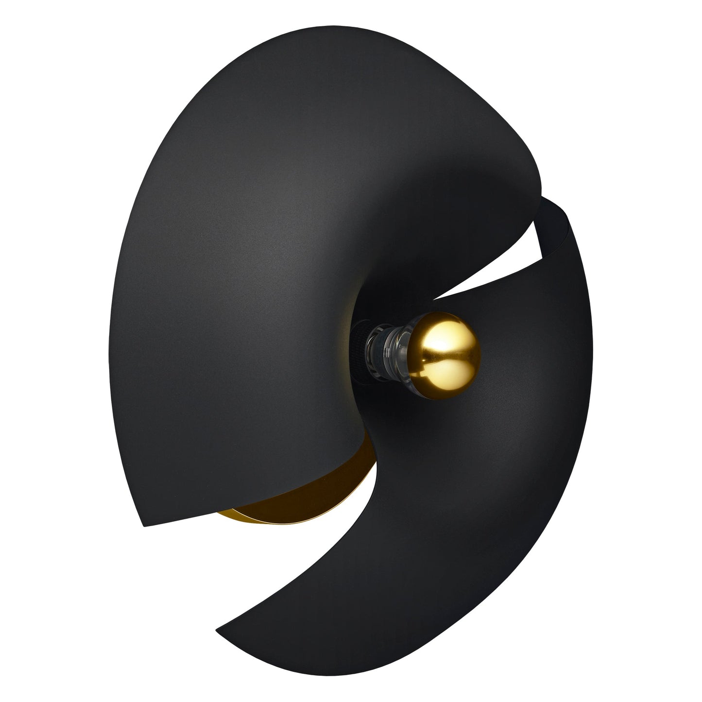 CYCNUS Wall Lamp, Ø45, Black/Gold