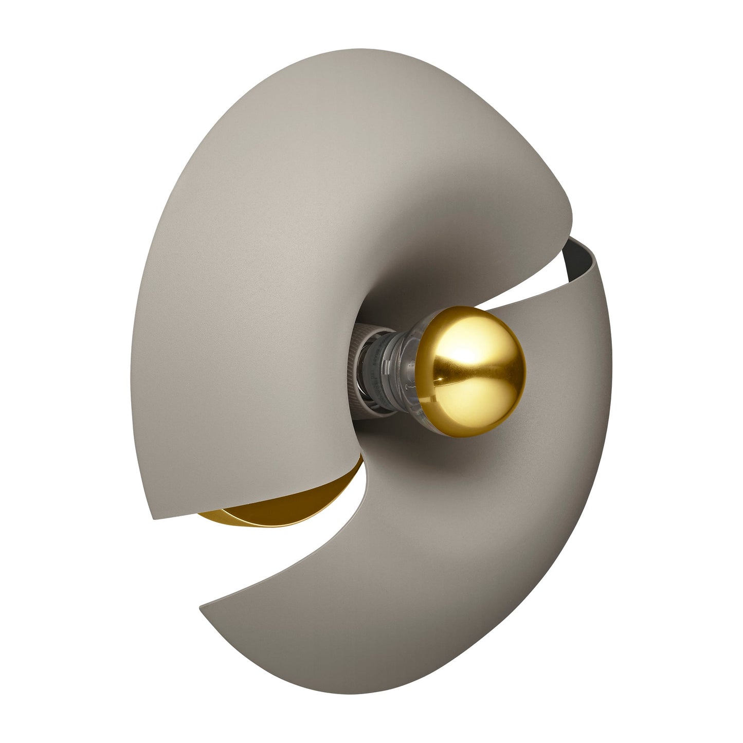 CYCNUS Wall Lamp, Ø30, Taupe/Gold
