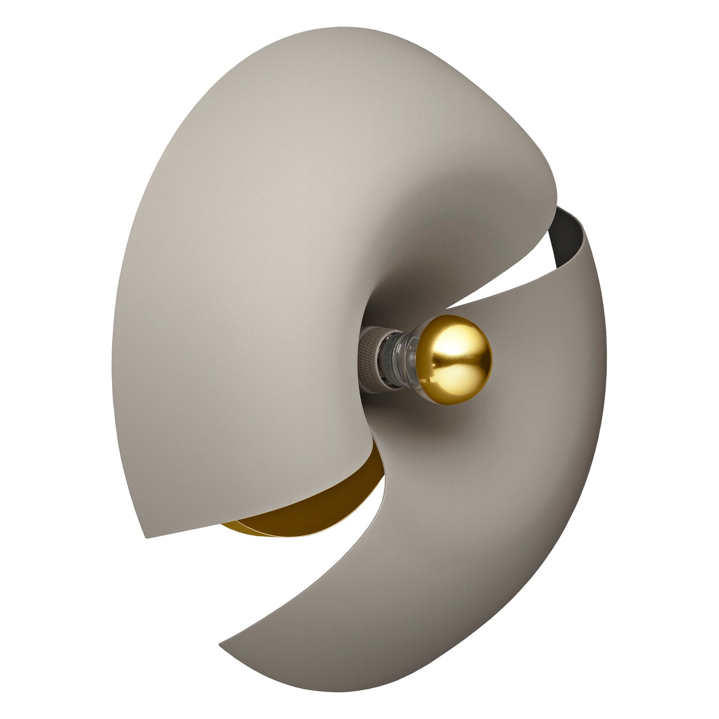 CYCNUS Wall Lamp, Ø45, Taupe/Gold