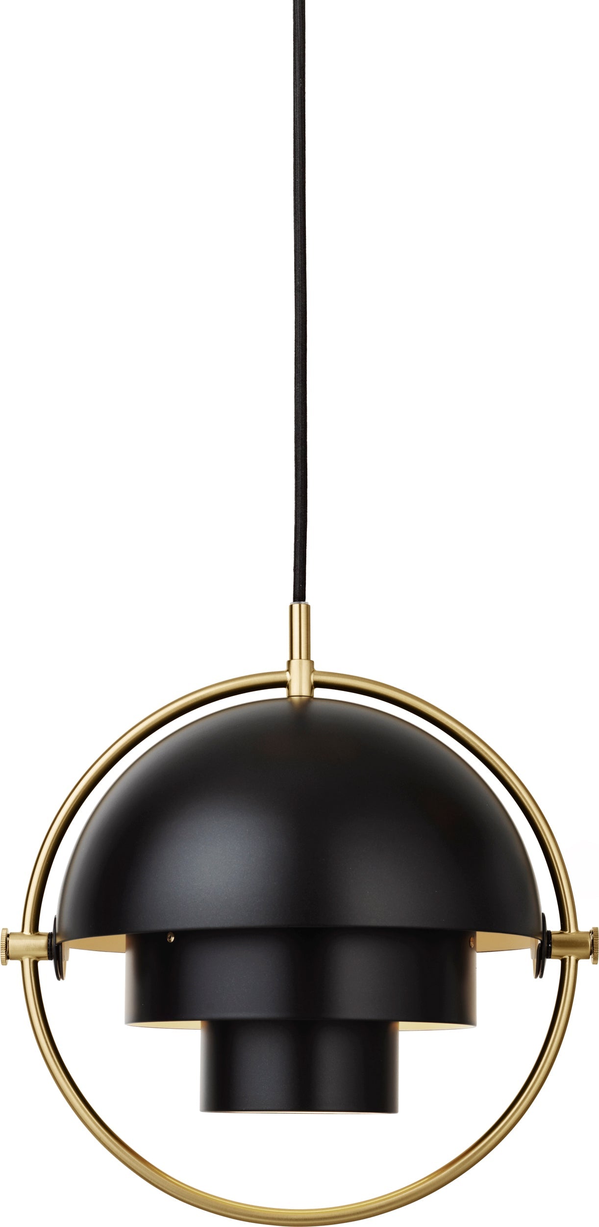 Multi-Lite Pendant - Small, Brass/Black Semi Matt