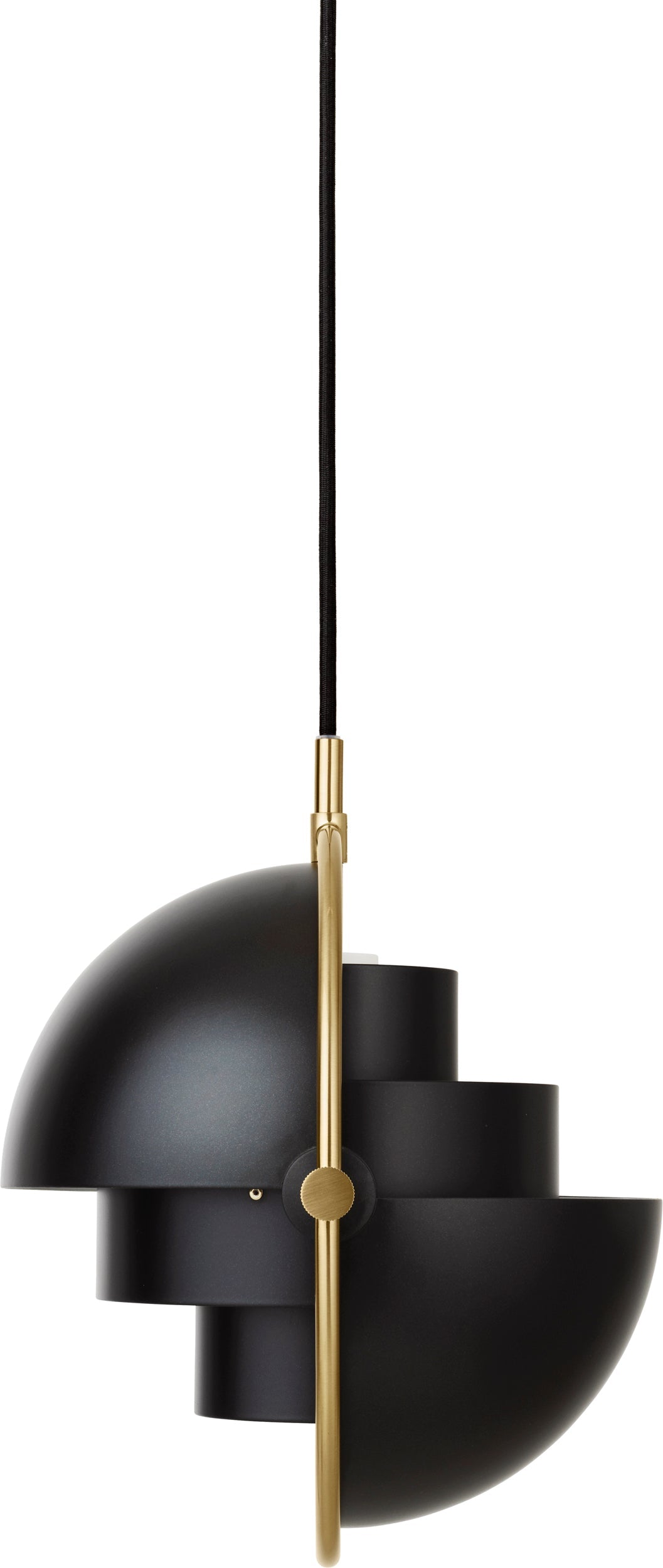 Multi-Lite Pendant - Small, Brass/Black Semi Matt