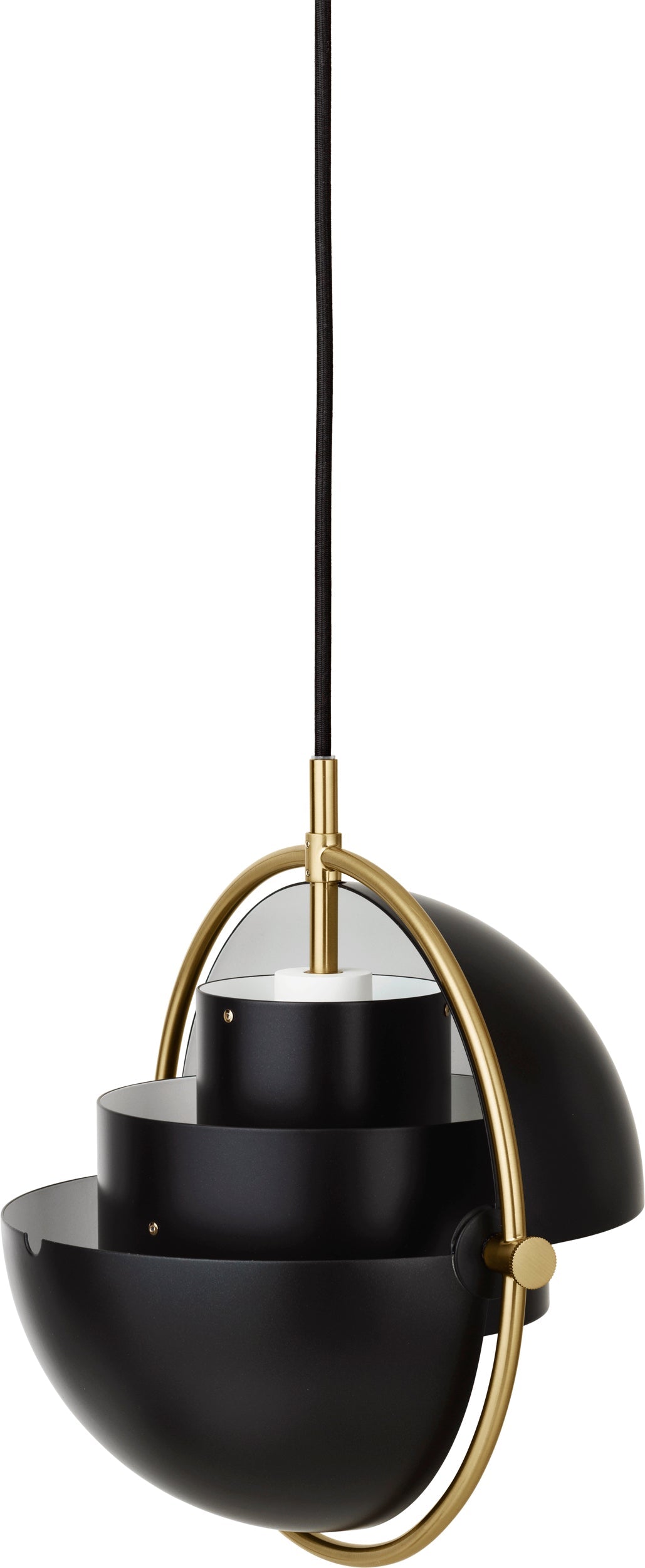 Multi-Lite Pendant - Small, Brass/Black Semi Matt