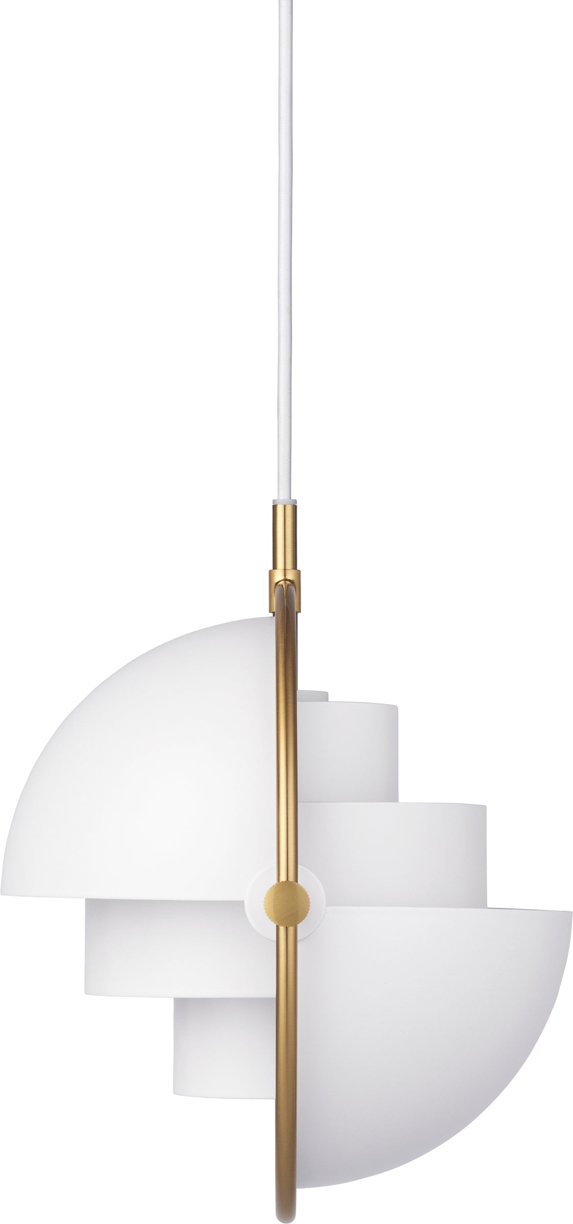 Multi-Lite Pendant - Small, Brass/White Semi Matt