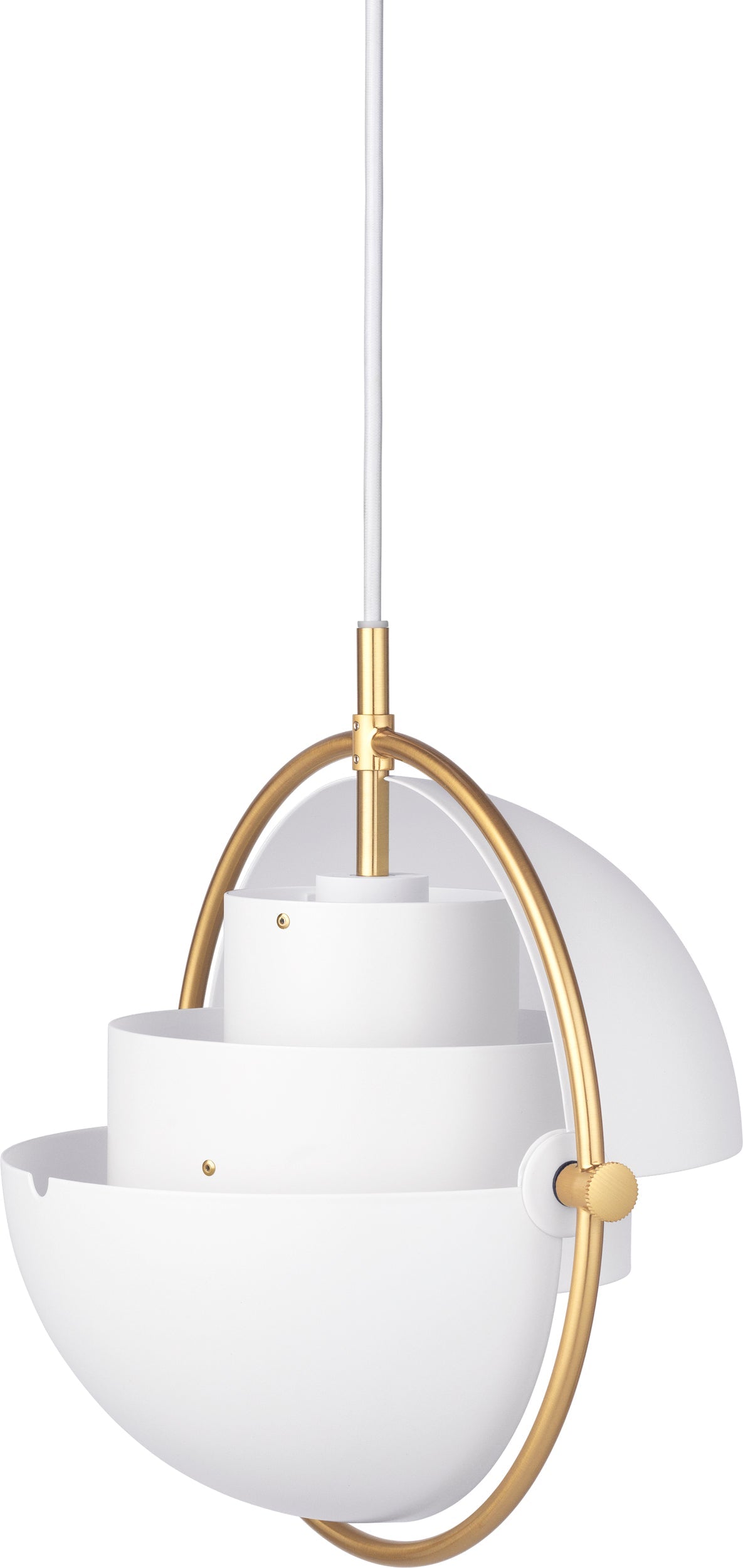 Multi-Lite Pendant - Small, Brass/White Semi Matt