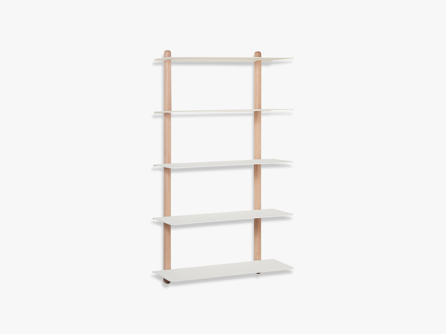 Nivo hylde stor E, Lys eg/hvid