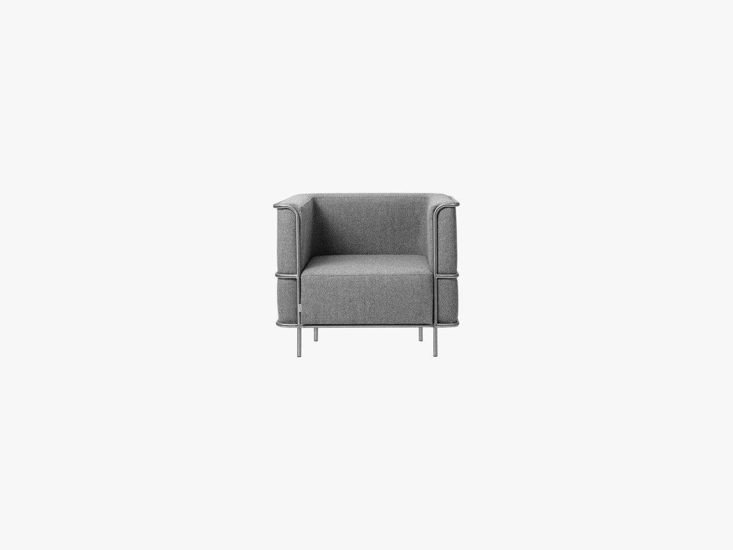 Modernist Lounge Chair, Light Grey