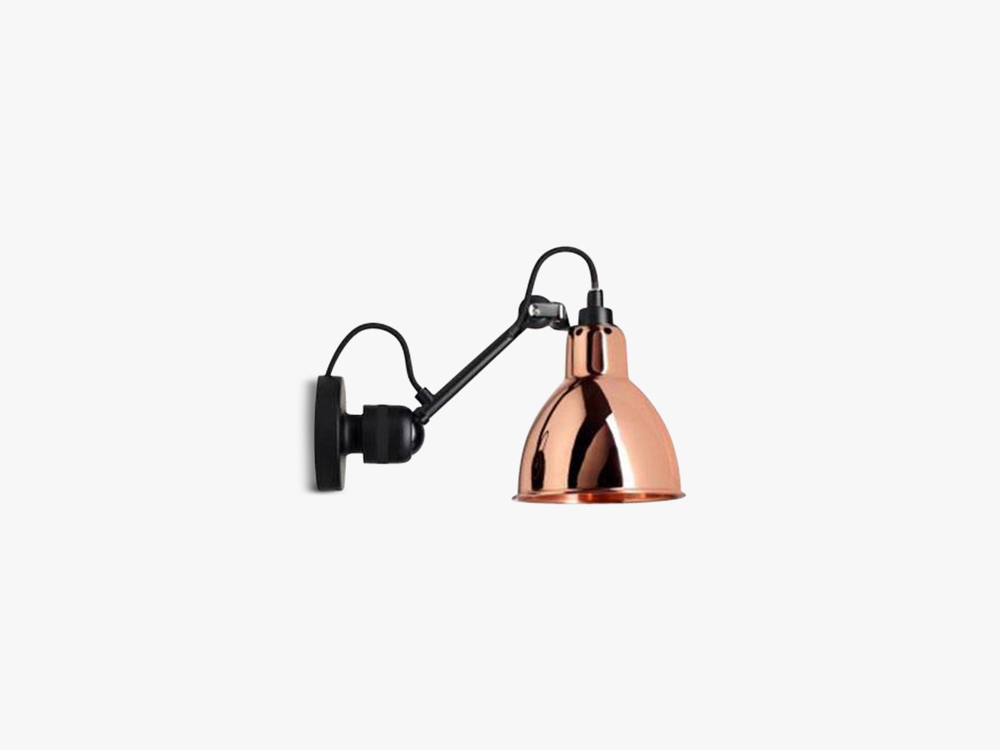Lampe Gras N304 M Ledning, Mat Sort/Kobber