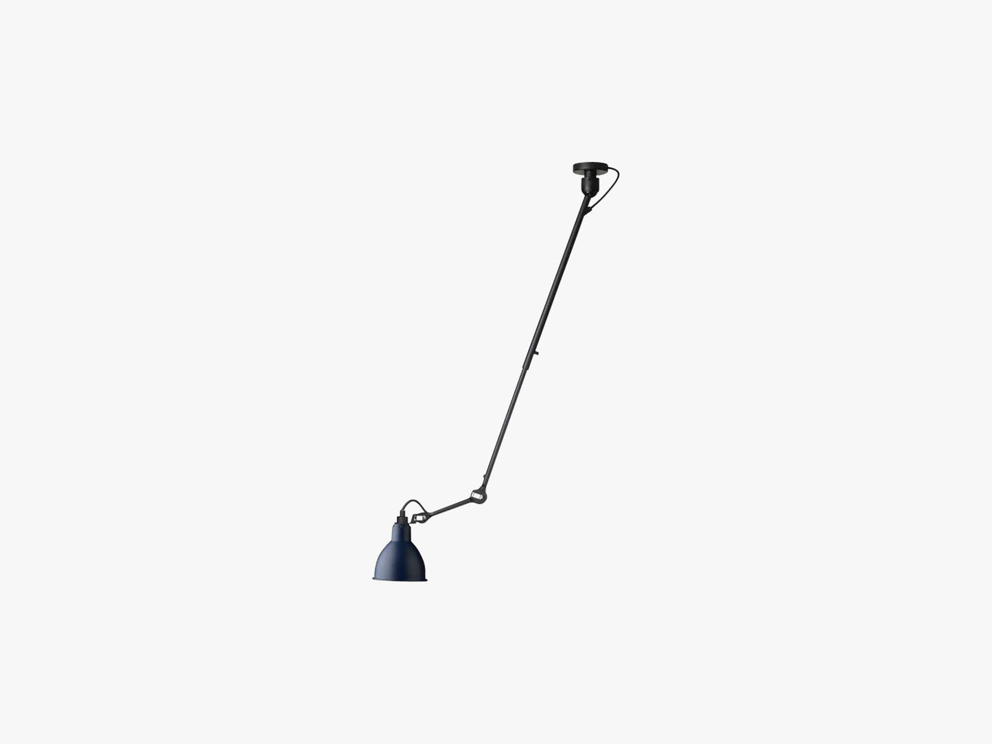 Lampe Gras N302 Single, Mat Sort/Mat Blå