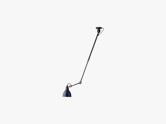 Lampe Gras N302 Single, Mat Sort/Mat Blå